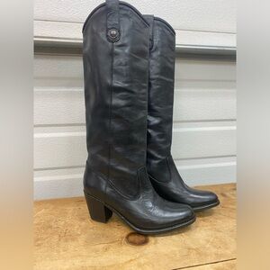 Frye Jackie Tall Black Riding Boots Heeled 7.5